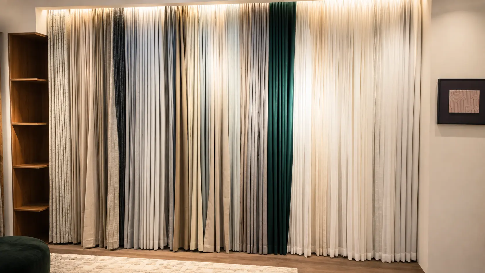 Custom curtains in a contemporary room