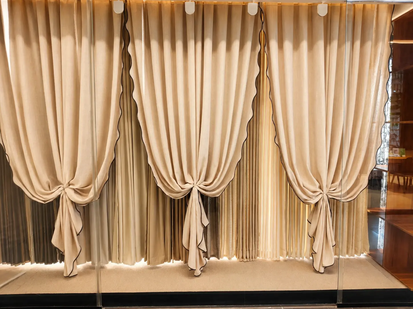 Curtains used for stronger room darkening