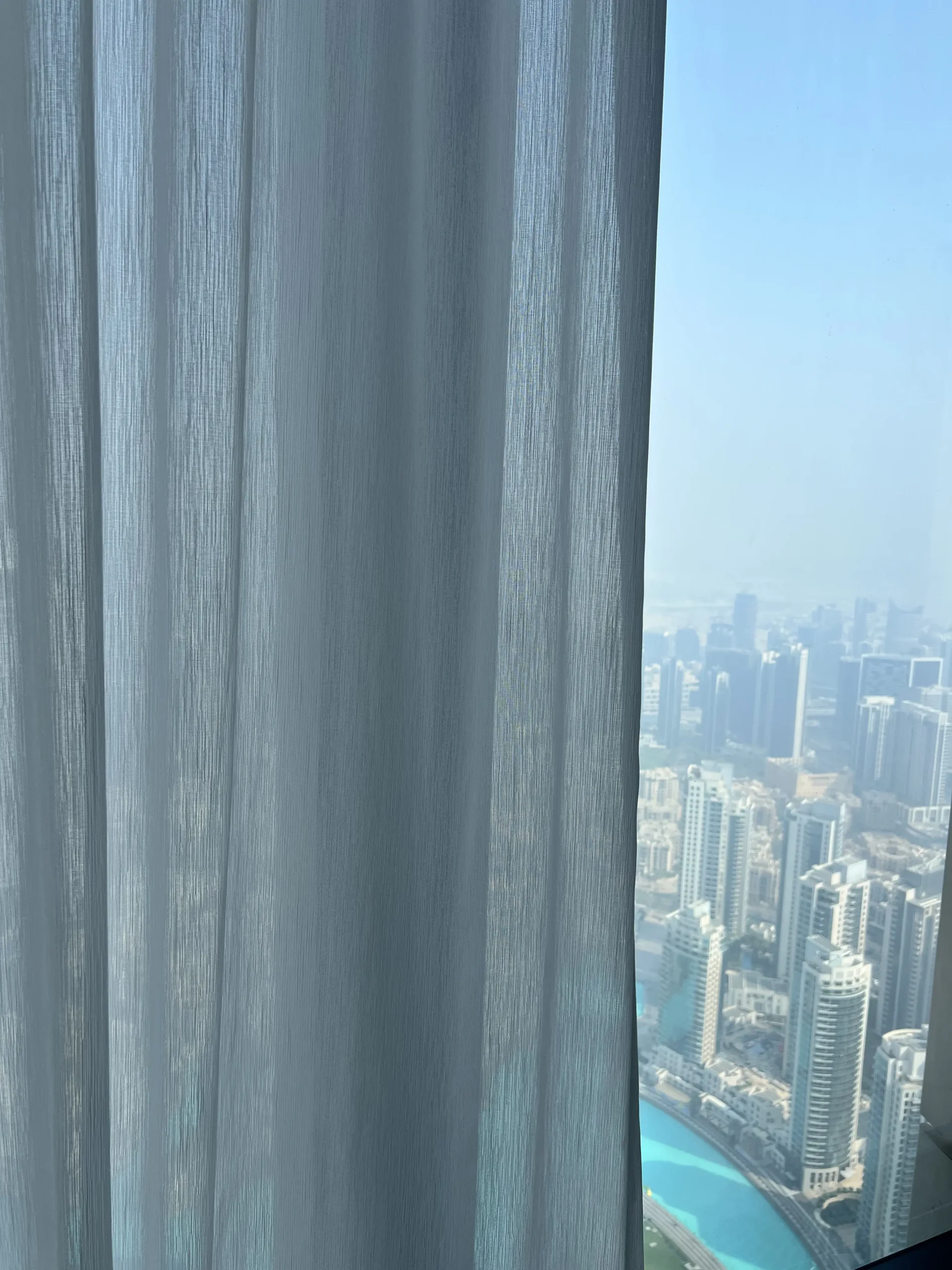 Close view of flowing curtain fabric